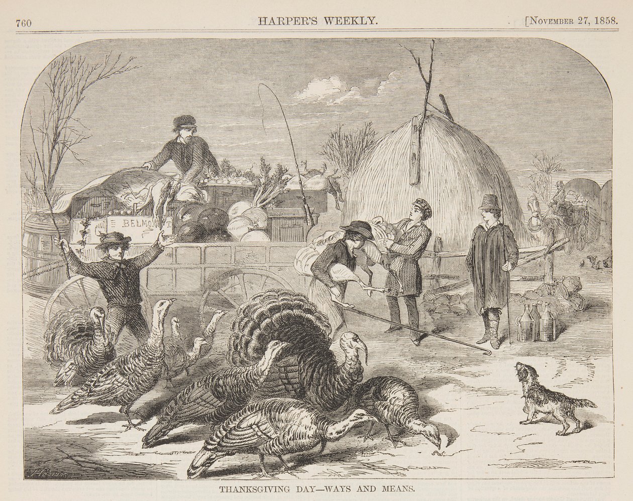 Thanksgiving Day – Manieren en middelen door after Winslow Homer