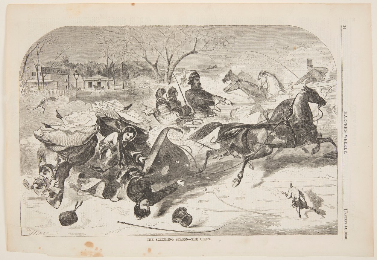 Het sleeseizoen – De omverwerping door after Winslow Homer