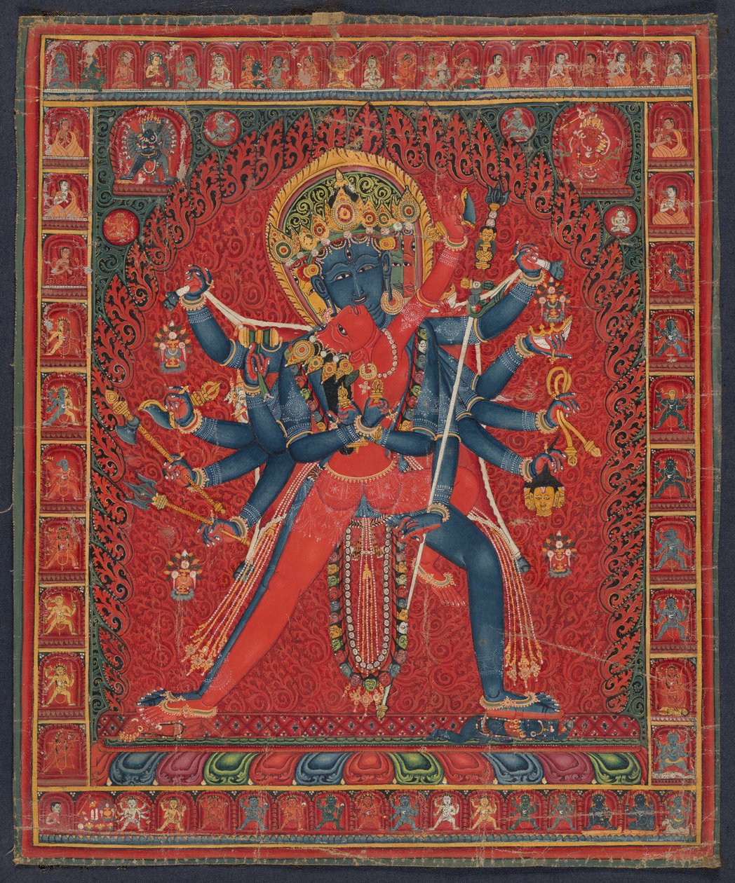 Chakrasamvara en gemalin Vajravarahi door anonymous 