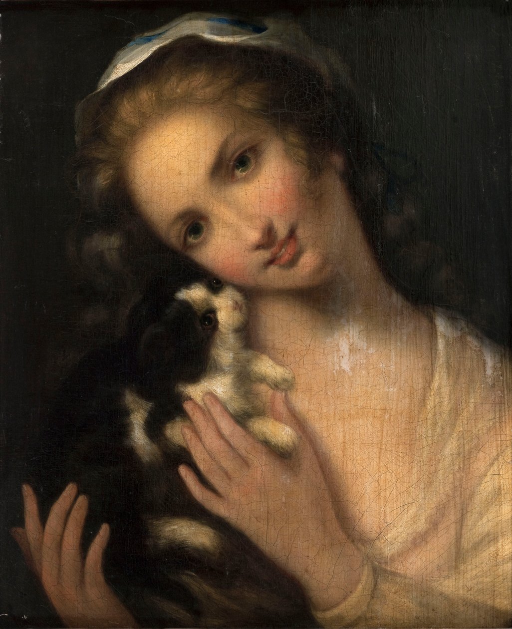 Frans: Jeune fille au chat door anonymous 