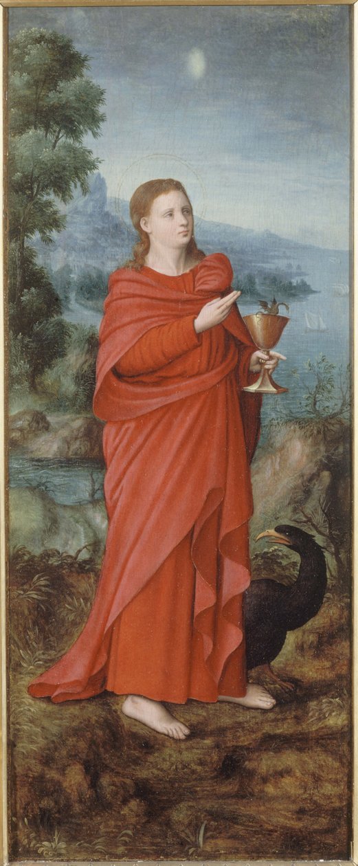 Frans: Saint Jean à Patmos door anonymous 