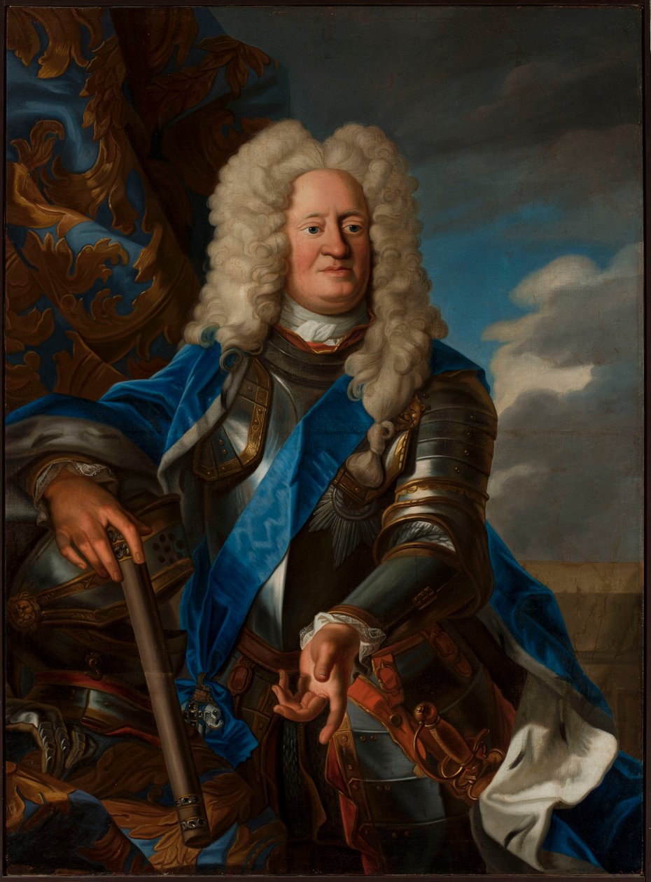 Portret van Augustus Willem van Brunswijk door anonymous 