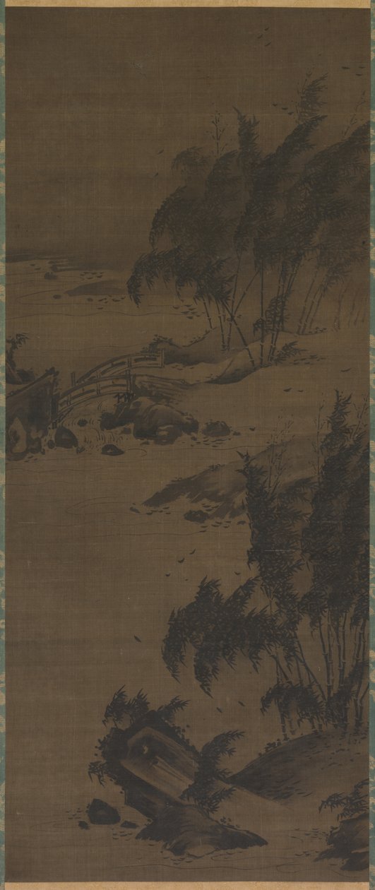Bamboe in Wind door attributed to Genga
