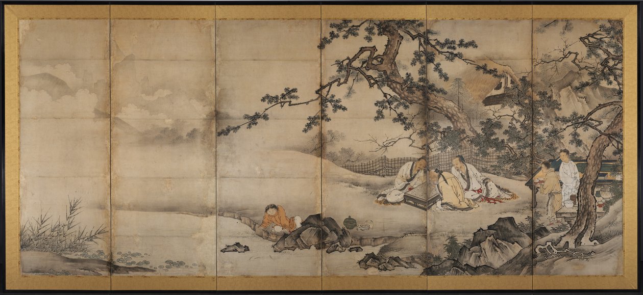 De Vier Vaardigheden door attributed to Kano Shōei