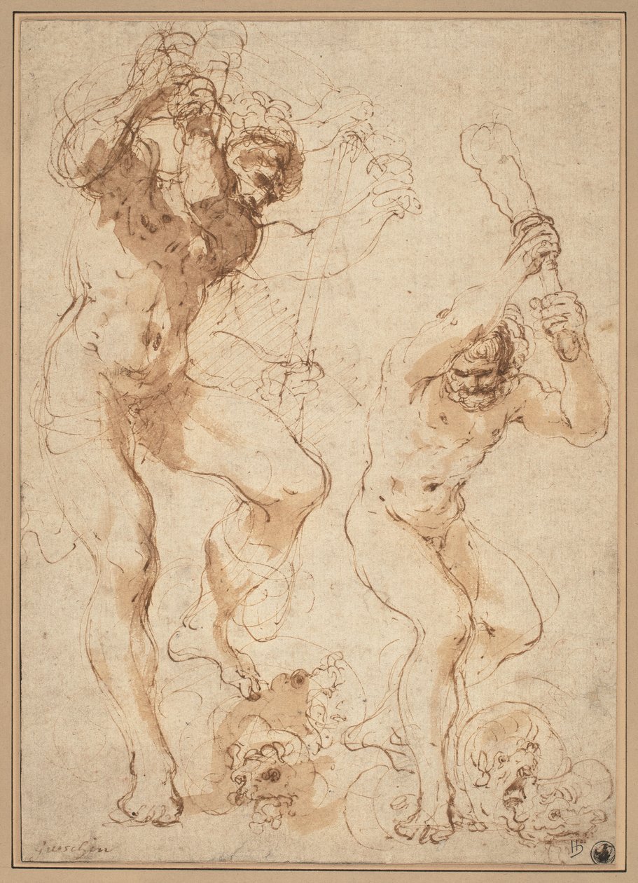 Hercules Doodt de Hydra door called Guercino Giovanni Francesco Barbieri
