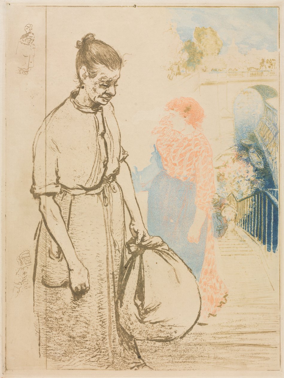 Wasvrouwen (Les Laveuses) door circle of Kenkō Shōkei