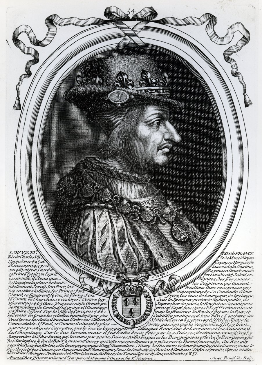 Lodewijk XI (1423-83) koning van Frankrijk, uit 