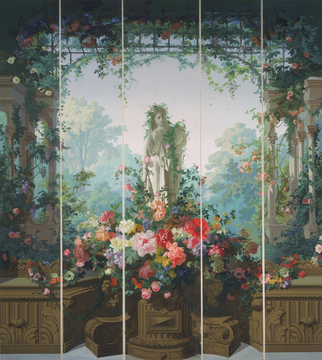 Tuin van Armida behang door Édouard Muller (called Rosenmuller)
