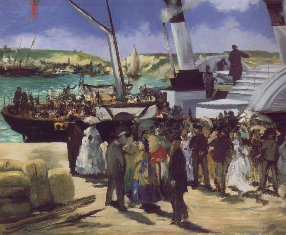 Vertrek van de Folkstone Boot door Édouard Manet