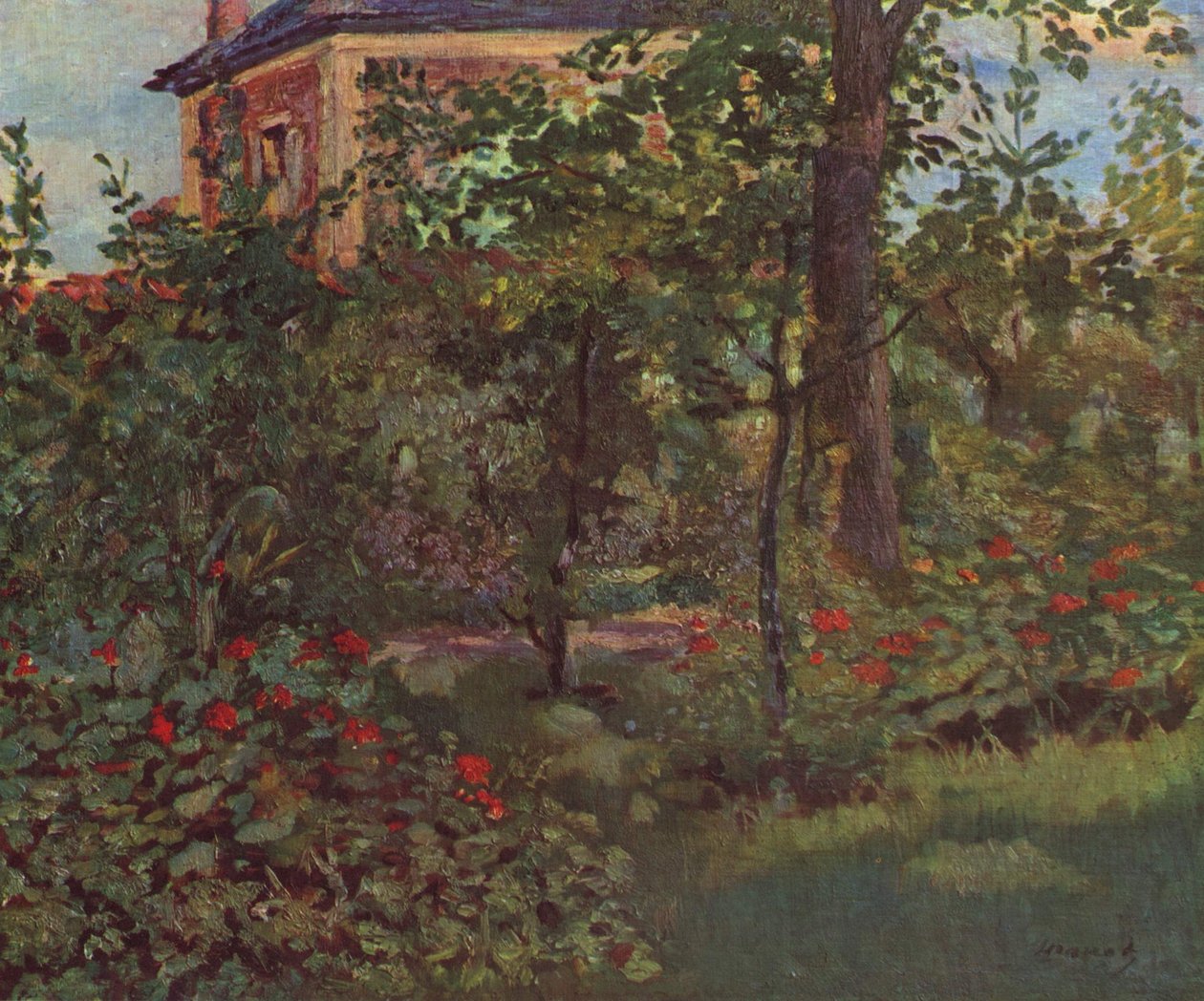 Een Hoek in de Tuin van Bellevue door Édouard Manet