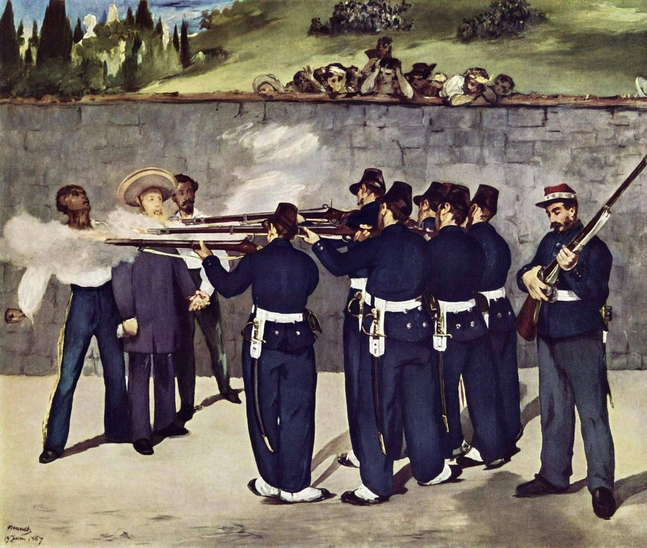 De executie van keizer Maximiliaan van Mexico door Édouard Manet