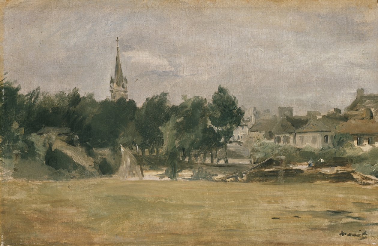 Landschap met een Dorpskerk, 19e eeuw door Édouard Manet