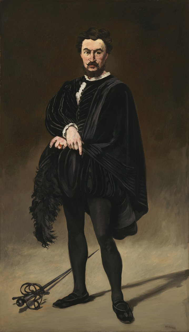 Philibert Rouvière als Hamlet door Édouard Manet
