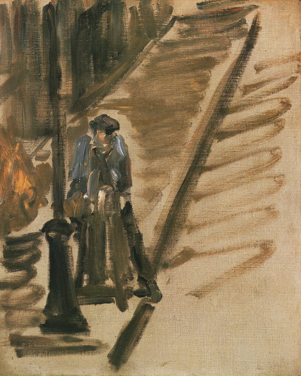 Rue Mosnier met Messenslijper door Édouard Manet