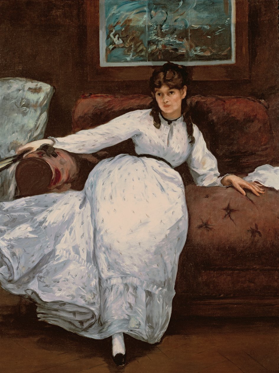 De Rust, portret van Berthe Morisot, 1870 door Édouard Manet