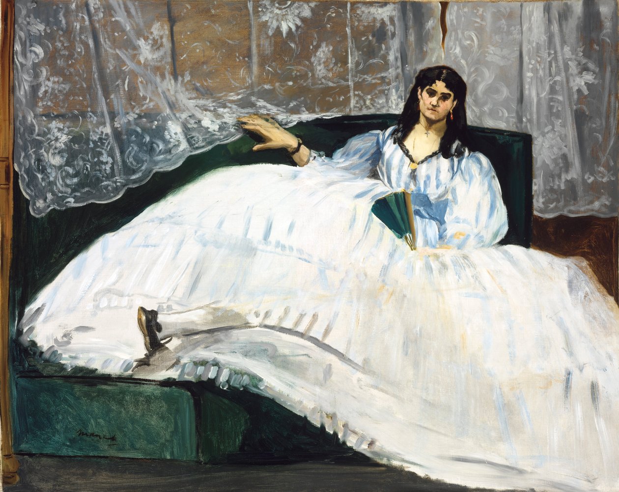 Vrouw met een waaier door Édouard Manet
