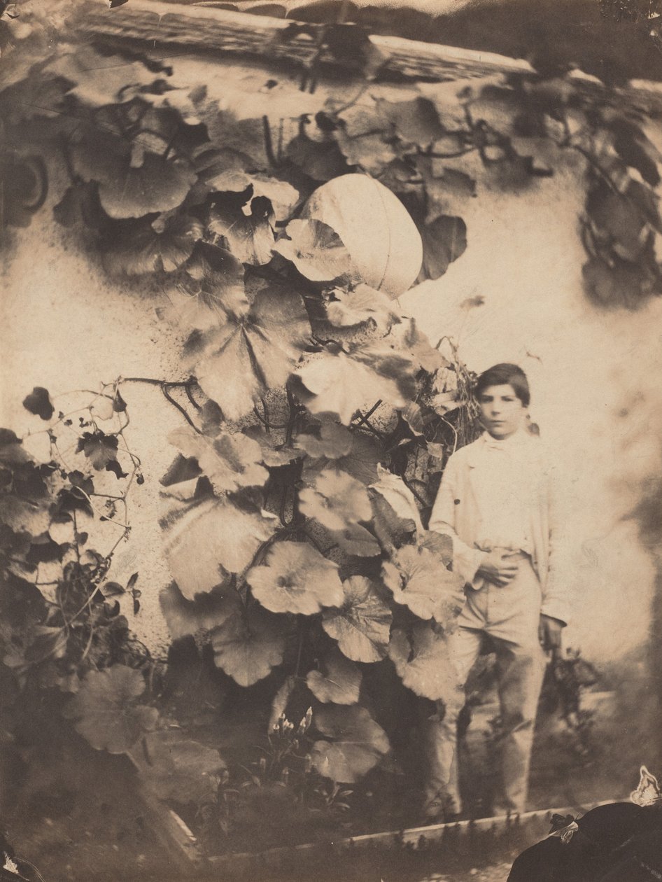 Jongen met een pompoenrank,1854 (foto) door freres Varin