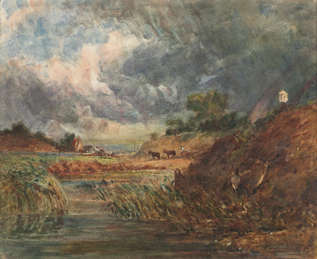 Hampstead Heath door imitator of John Constable