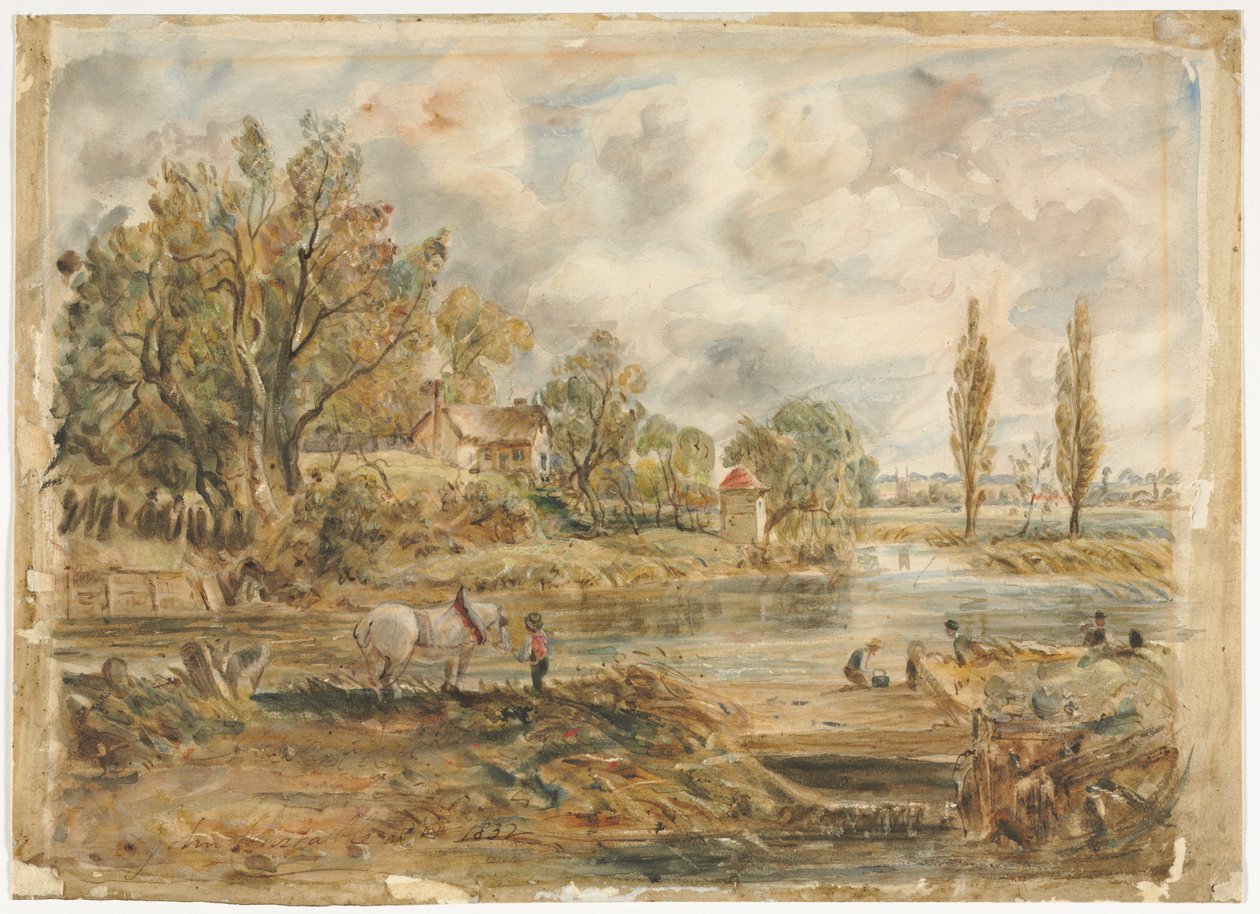 Het witte paard door imitator of John Constable