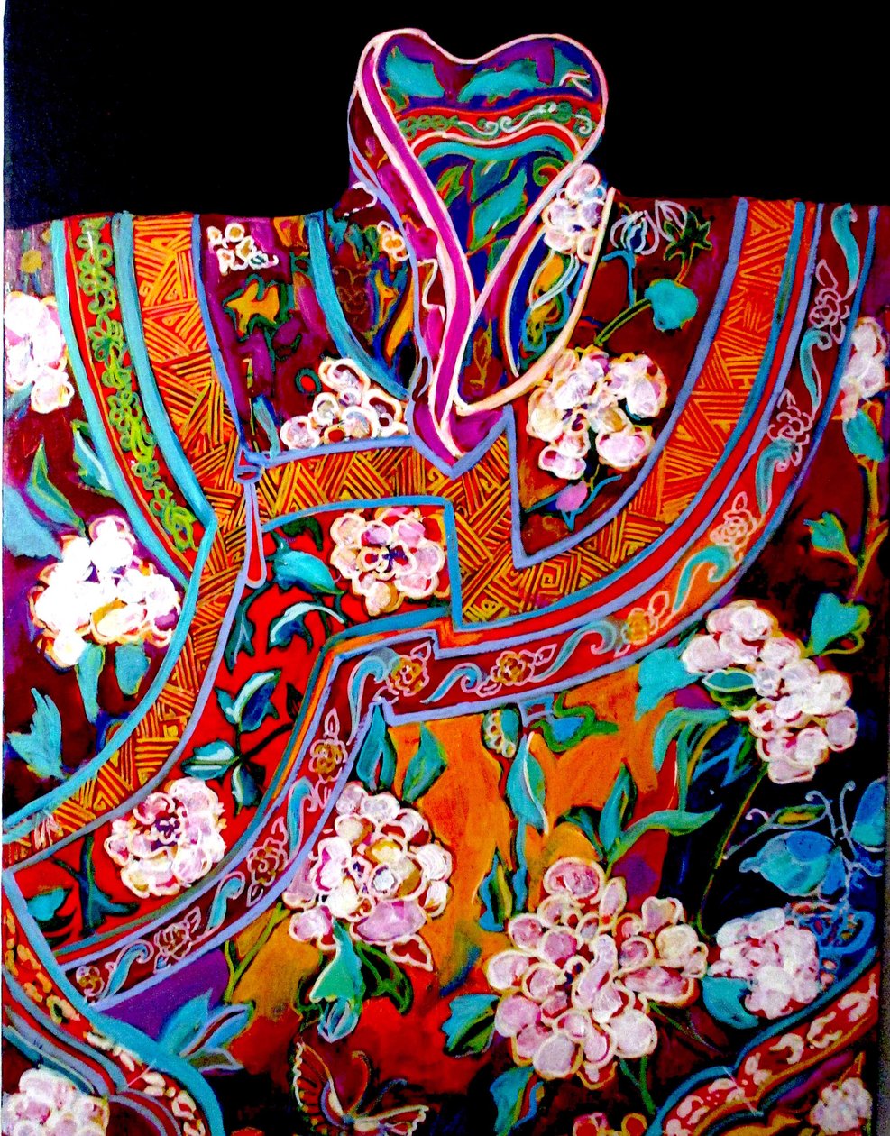 Chinese jas, 2016 (gemengde techniek) door linda arthurs