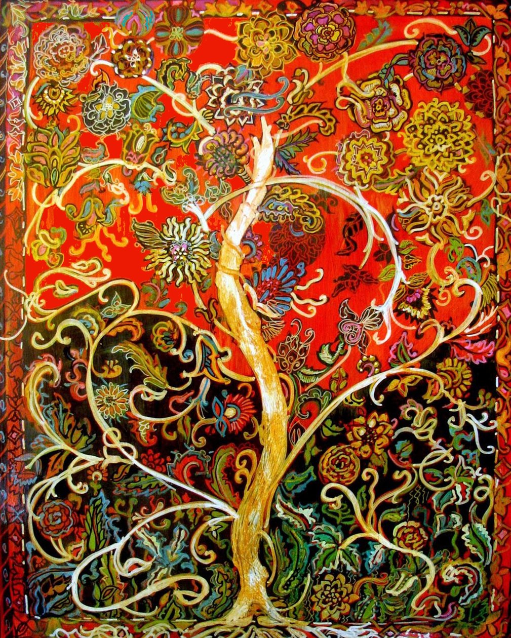 Levensboom, 2017 (gemengde techniek) door linda arthurs