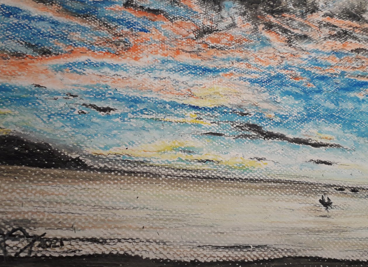 Zonsondergang op Playa Medina door miguelmendez_art.ve