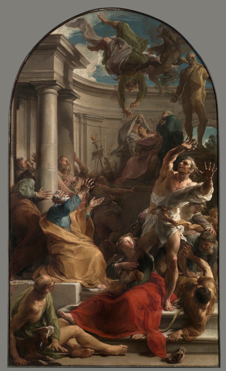 De Val van Simon Magus door studio of Pompeo Batoni