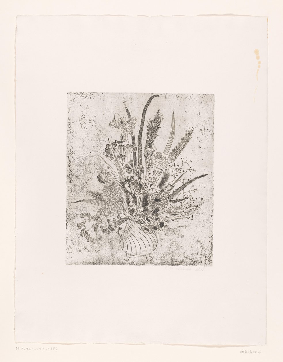 Vaas met bloemen door unknown (signed by artist)