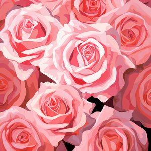 illustratie van boeket rozen in hoge resolutie, canvas wanddecoratie illustratie van boeket rozen in hoge resolutie, canvas wanddecoratie