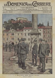 De koning van Italië bezoekt het Italiaanse Gorizia