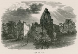 Dryburgh Abbey, vanuit het oosten