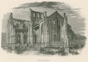 Melrose Abbey, vanuit het Oosten