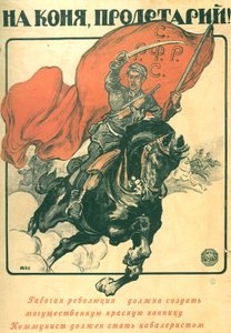 Te paard, proletariër! Poster