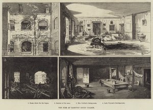 De brand in Hampton Court Palace