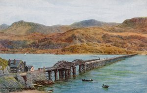 Het Viaduct en Cader Idris, Barmouth