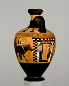 Terracotta lekythos, ca. 550-530 v.Chr.