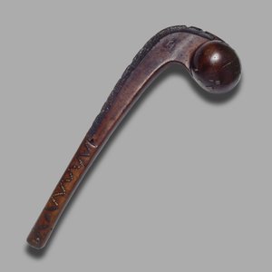 Knots met bolvormige kop (hout en messing)
