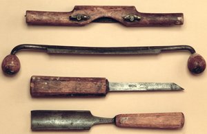 La Reunion timmergereedschap (staal en hout)