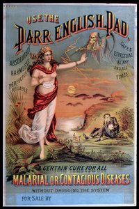 Poster die de Parr English Pad adverteert
