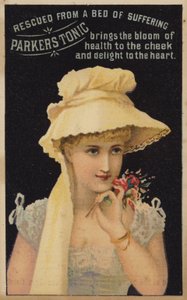 Mooie dame ruikt bloemen