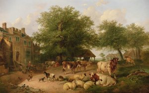 Boerenerf tafereel