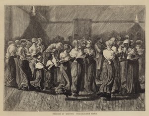 Shakers bij de Bijeenkomst, de Religieuze Dans