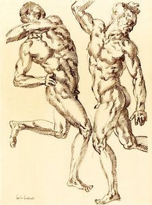 Twee mannelijke naaktstudies