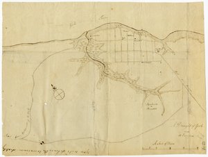 Kaart van Yorktown, Virginia, oktober 1781