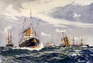 Het stoomtrainingseskader, 1900