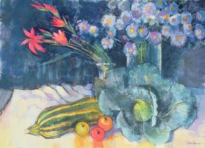 Stilleven met Fruit en Bloemen