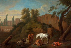 Landschap met een slapende jongen