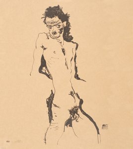 Mannelijk naakt zelfportret