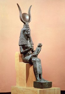 Isis voedt de zuigeling Horus