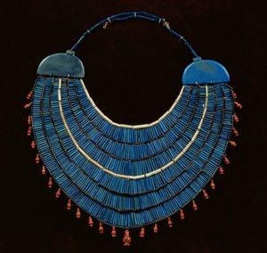 Ousekh-halsketting, Nieuwe Koninkrijk (faience)